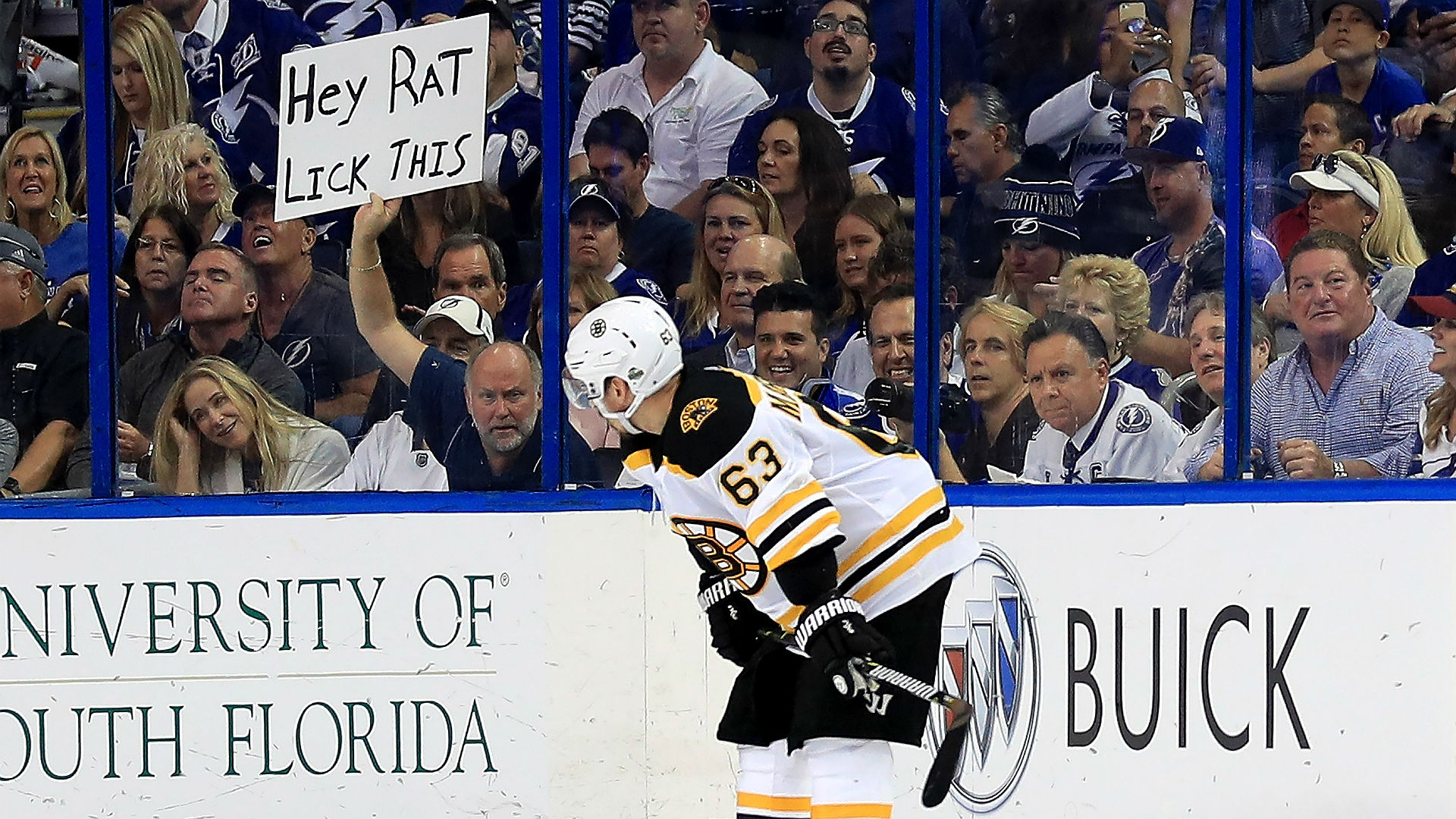 NHL playoffs 2018 Bruins' Brad Marchand licks again, this time