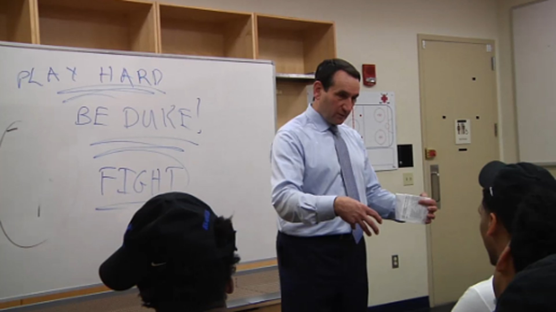 Listen to Coach K's locker room speech following his 1,000th win NCAA