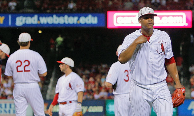 The Cardinals throw back to their 1927 'World Champions' uniforms