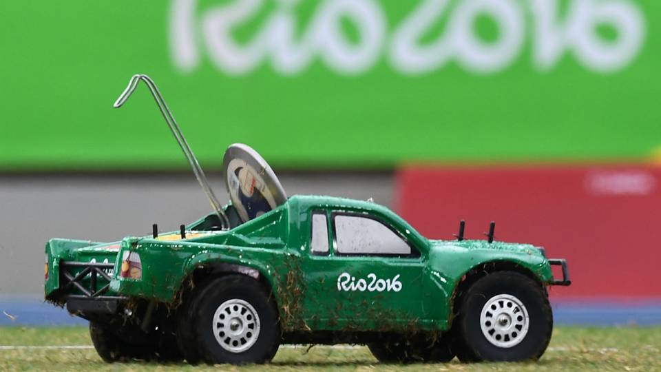 Remotecontrol trucks are the real heroes of 2016 Rio Olympics' field