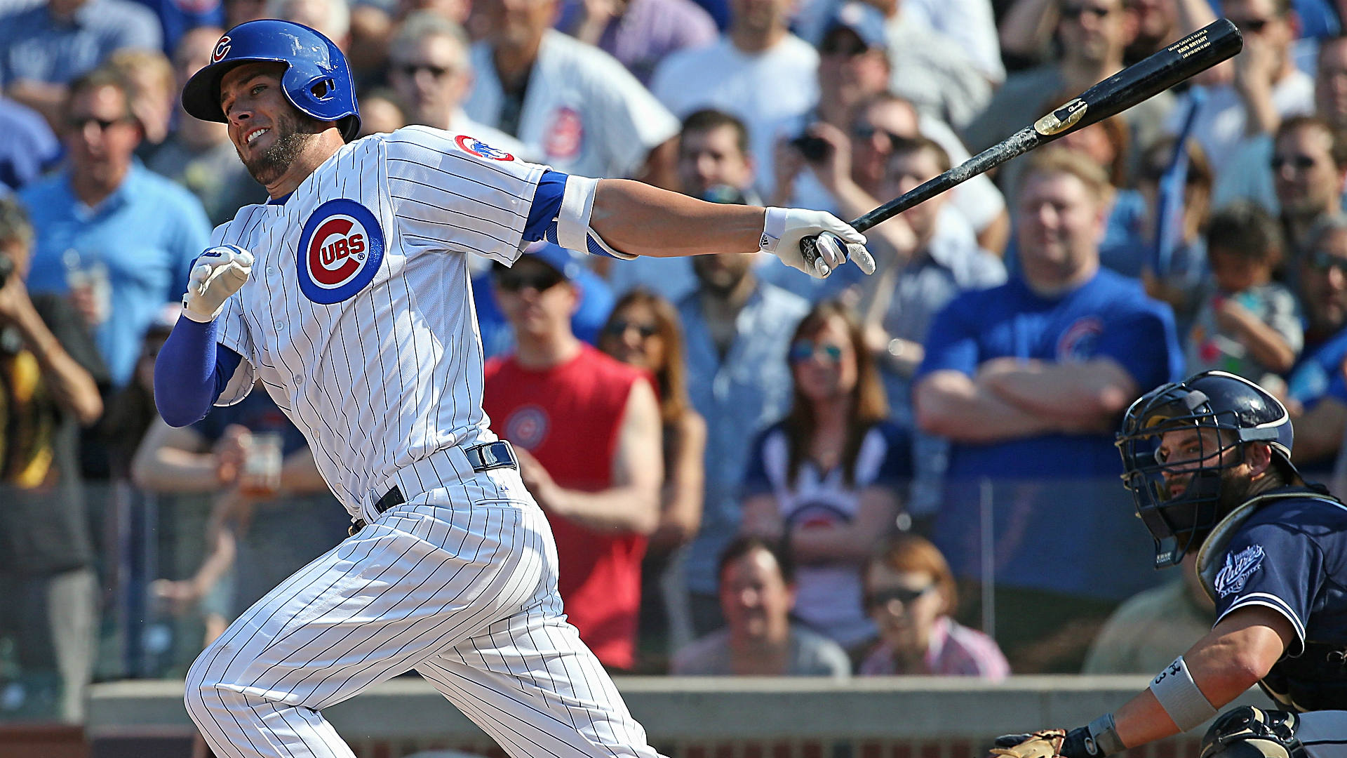 Kris Bryant hits first career home run, returns to empty dugout MLB
