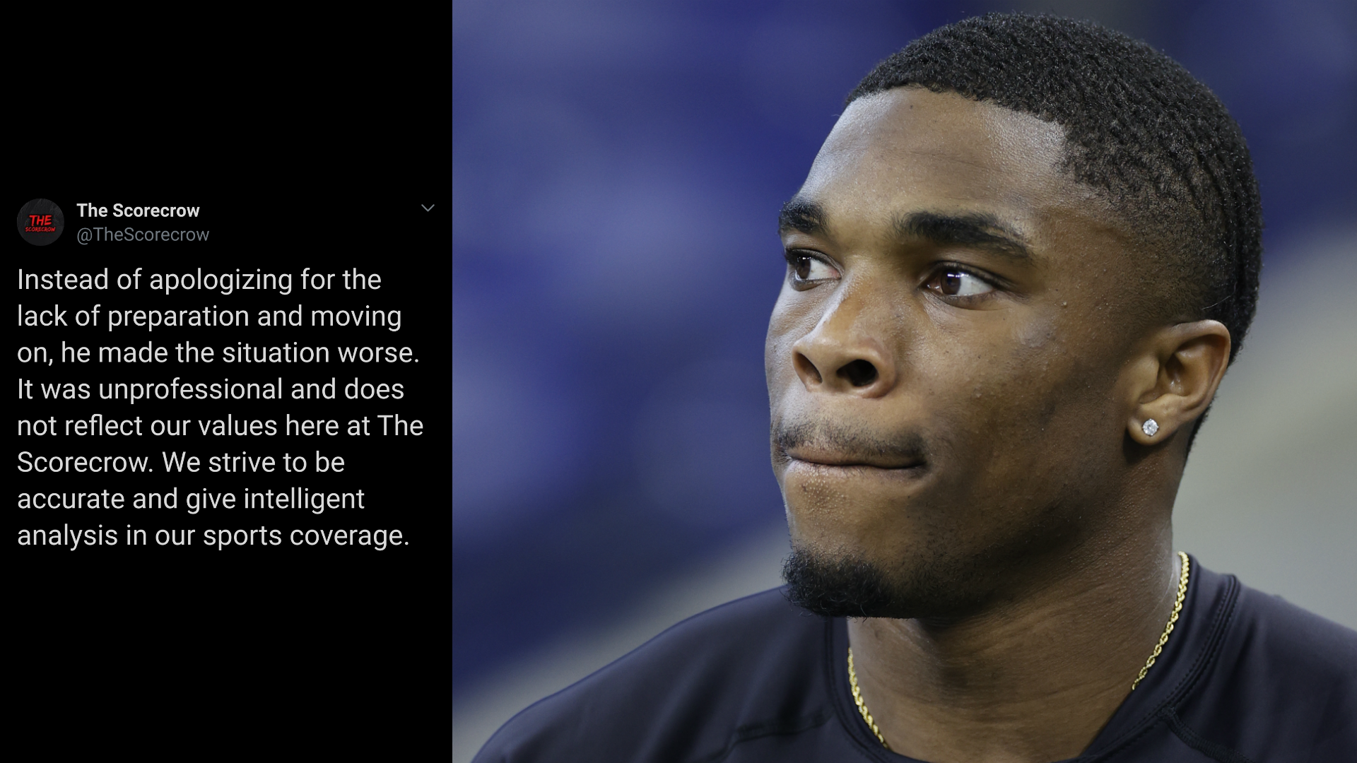 inexcusable,gule reporter fired after "inexcusable" question to jeff okudah at