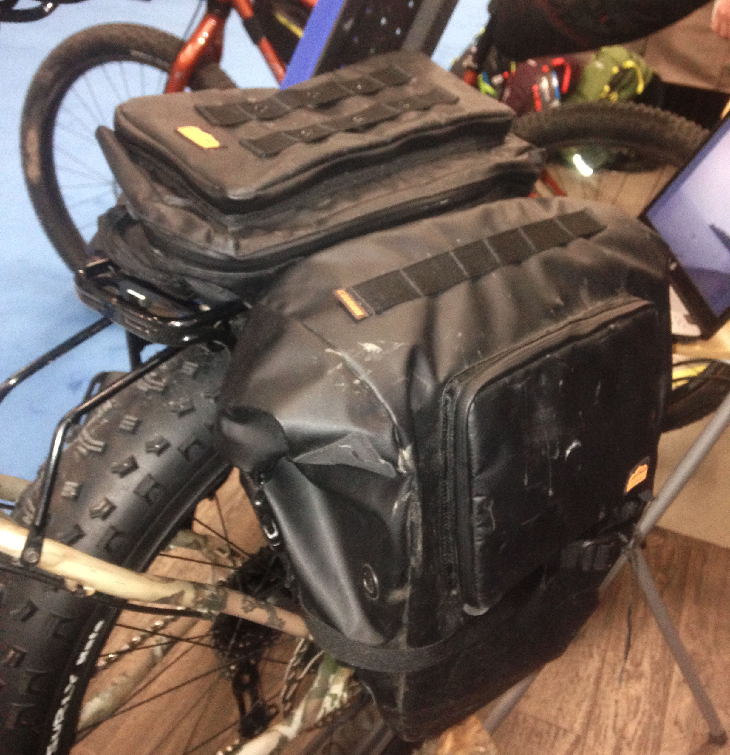 Cogburn Outdoors debuts bikefishing bag prototypes at Frostbike