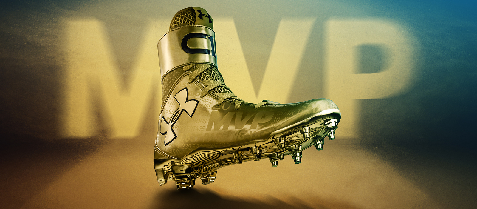 Check out the all gold MVP cleats Cam Newton will wear before