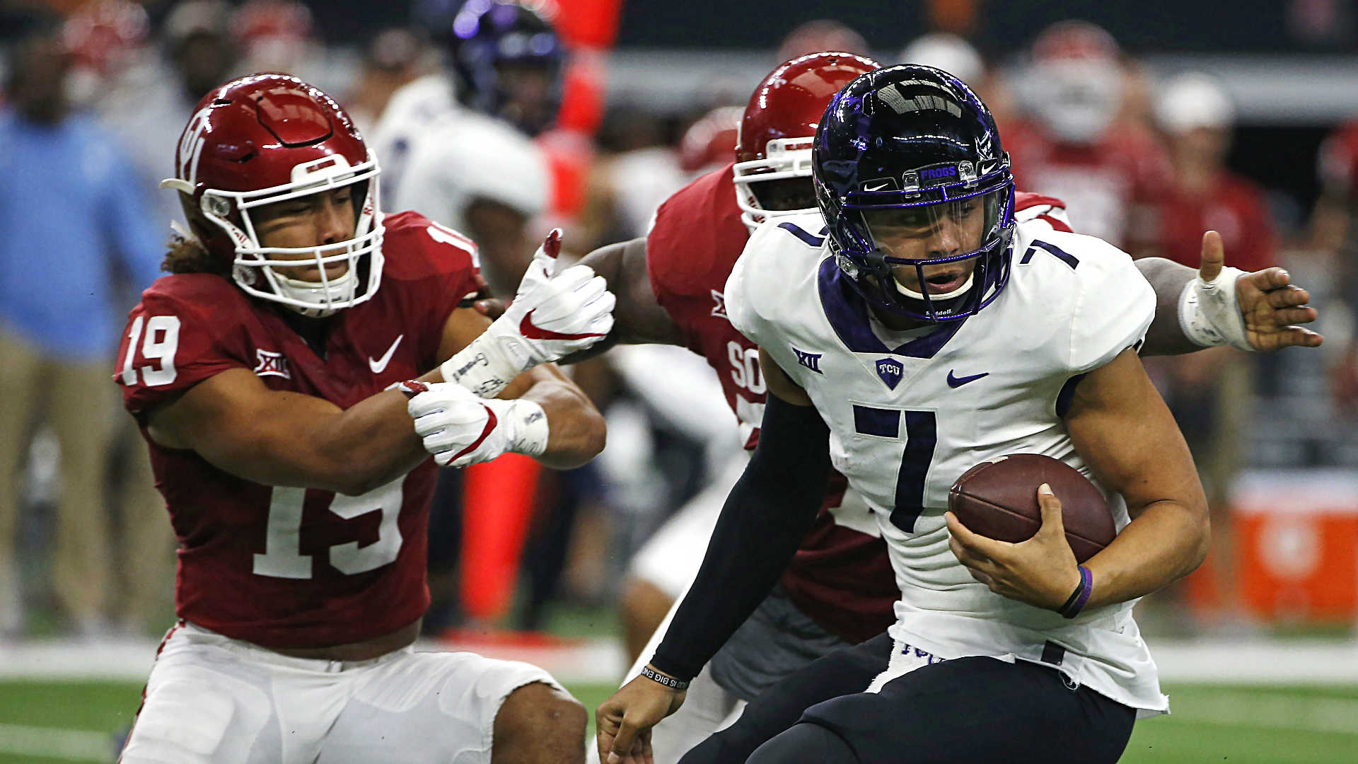 Oklahoma likely the first to secure playoff spot with win over TCU Oklahoma likely the first to secure playoff spot with win over TCU