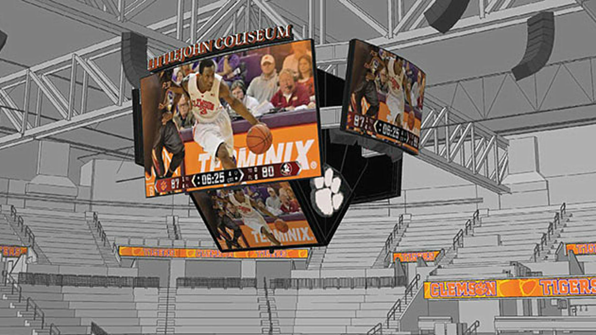 Clemson's New Video Board Among Biggest Center-hungs In College Hoops ...