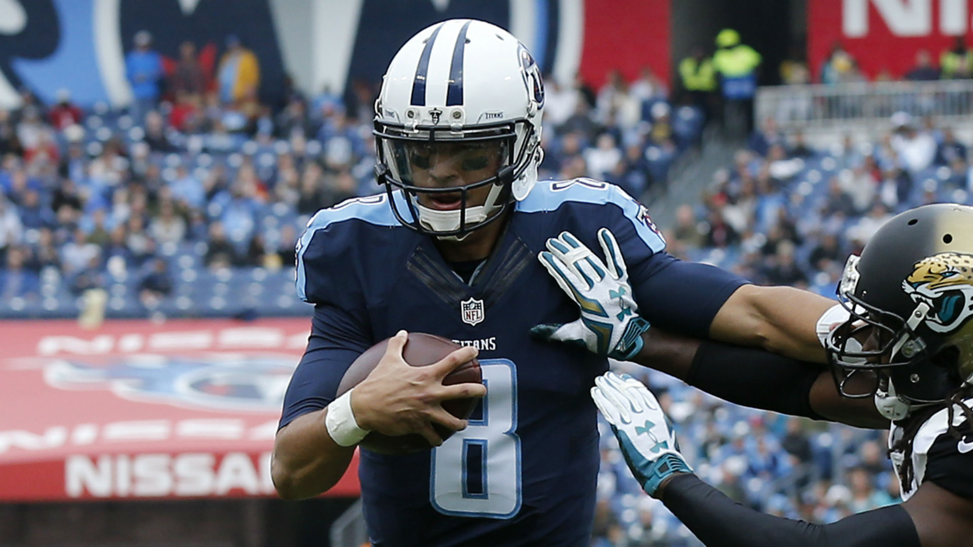 Marcus Mariota gets lit up by Derrick Johnson, fumble not ruled a fumble