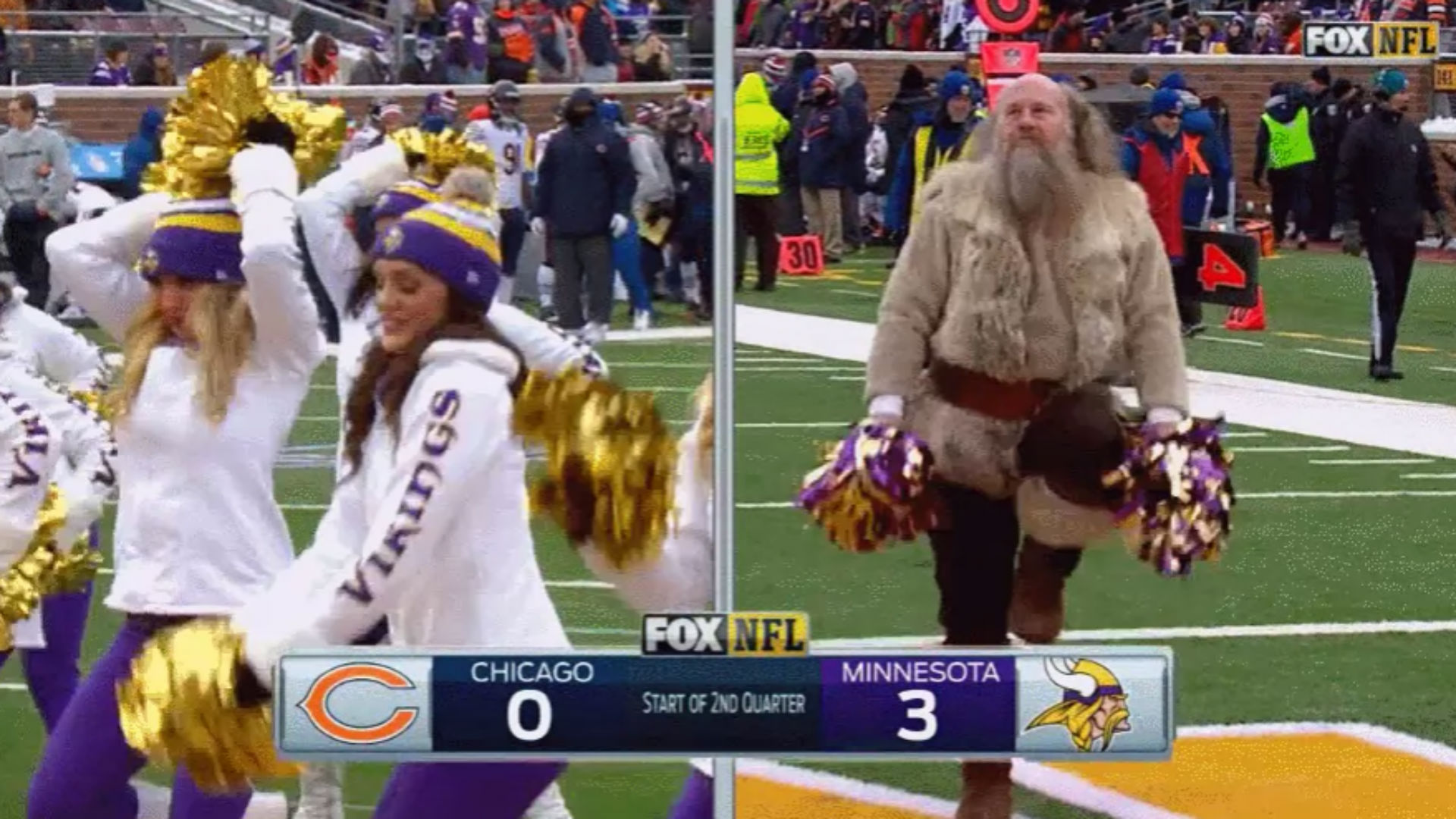 Vikings mascot dance off with cheerleaders NFL Sporting News