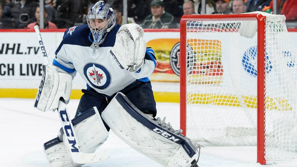 Hellebuyck sets franchise record for wins as Jets edge Devils | NHL | Sporting News