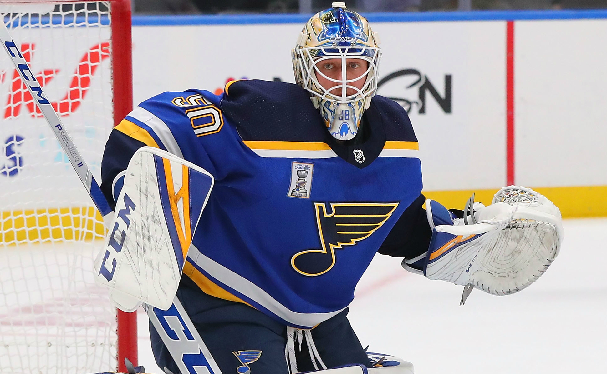 'Cujo' returns: Blues' Jordan Binnington has a new throwback mask