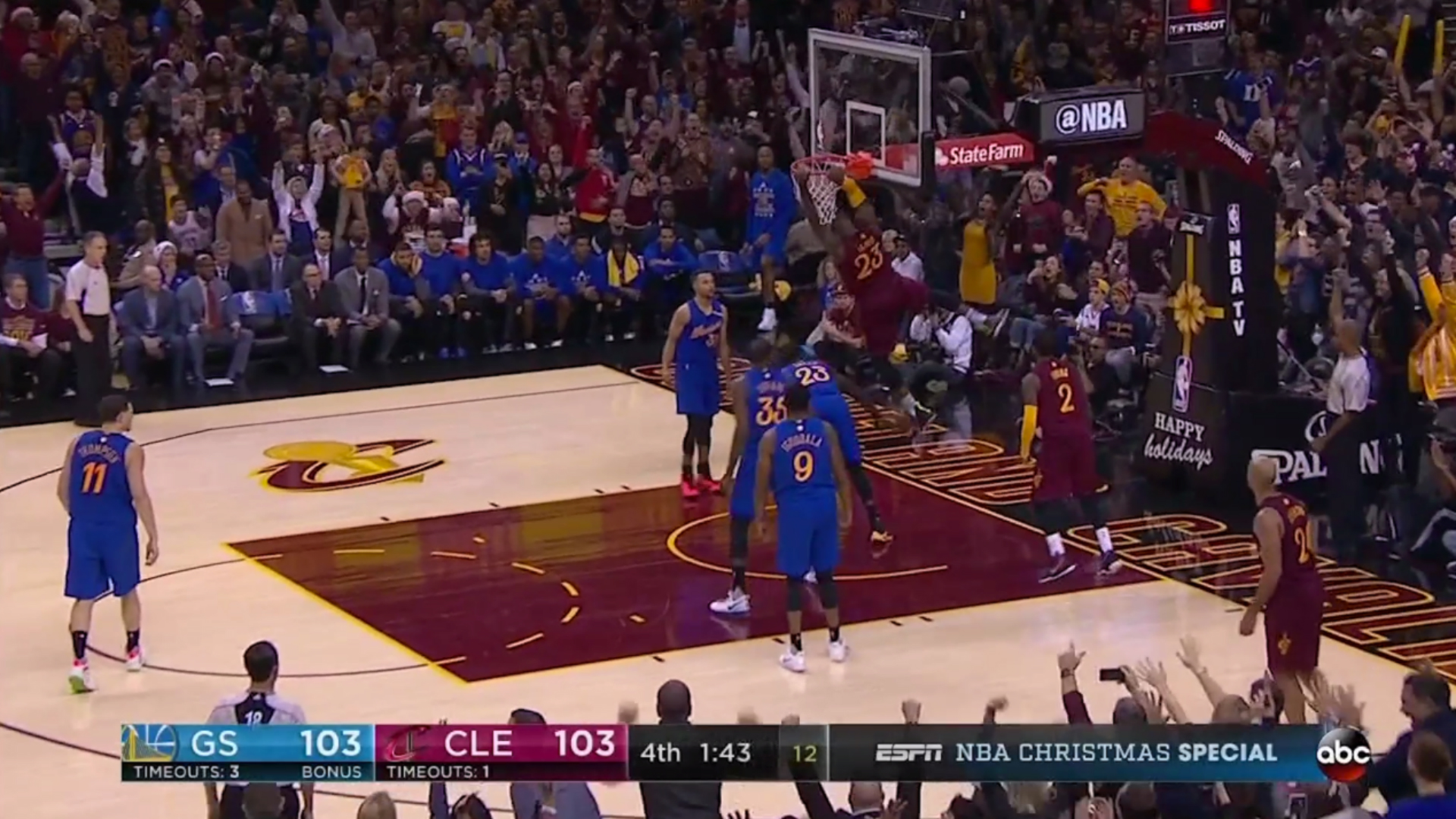 Couch Classics Premiere - Warriors @ Cavaliers, Christmas Day 2016