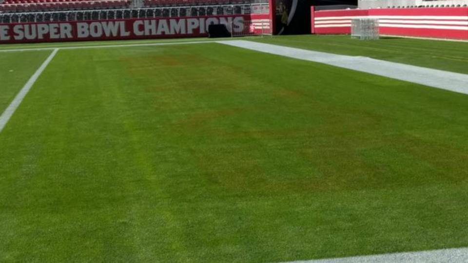 Levi's Stadium grounds crew accidentally paints Broncos logo in both