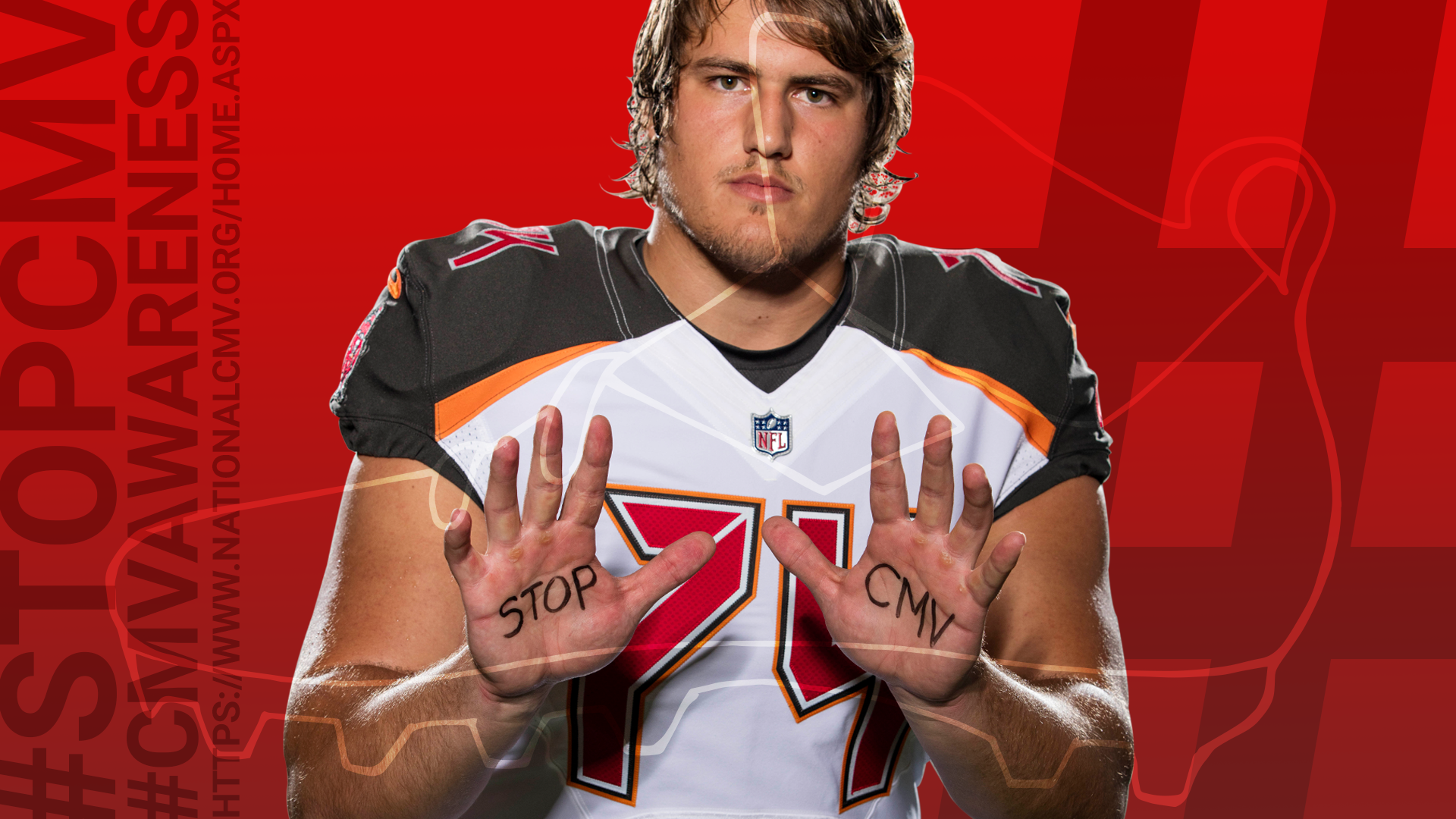 Ali Marpet using cleats to help Buccaneers exec raise CMV awareness after tragedy