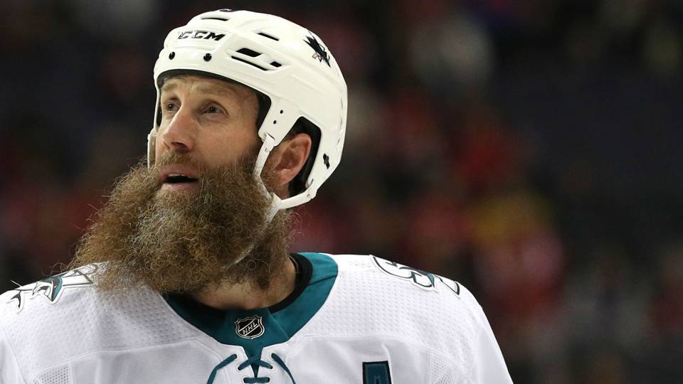 sharks joe thornton turns back the clock shaves his beard nhl