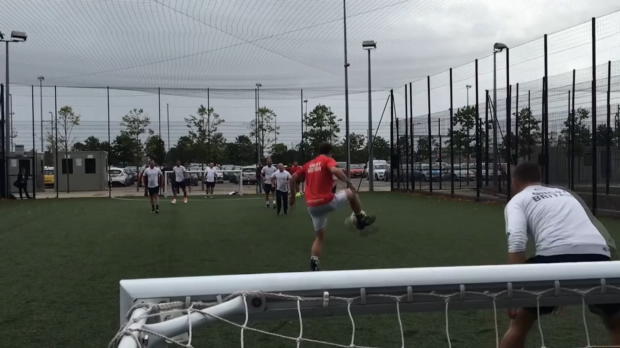 Murray stars on football pitch