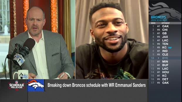 Denver Broncos wide receiver Emmanuel Sanders on playing Oakland Raiders WR Antonio Brown in Week 1: 'That's going to be fun' Denver Broncos wide receiver Emmanuel Sanders on playing Oakland Raiders WR Antonio Brown in Week 1: 'That's going to be fun'
