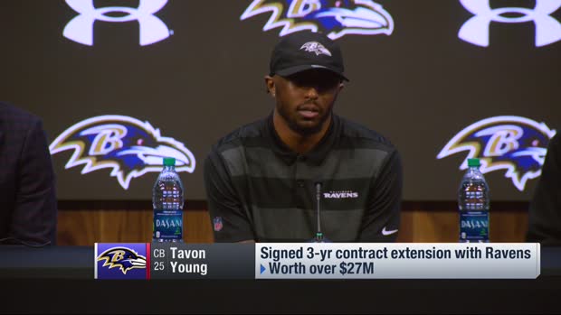 Baltimore Ravens cornerback Tavon Young on signing three-year contract extension: 'I'm home ... I love it here' Baltimore Ravens cornerback Tavon Young on signing three-year contract extension: 'I'm home ... I love it here'