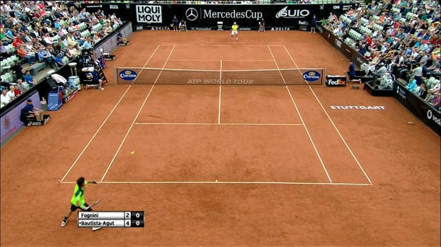 : ATP - Stuttgart - Fognini se bat avec sa raquette 