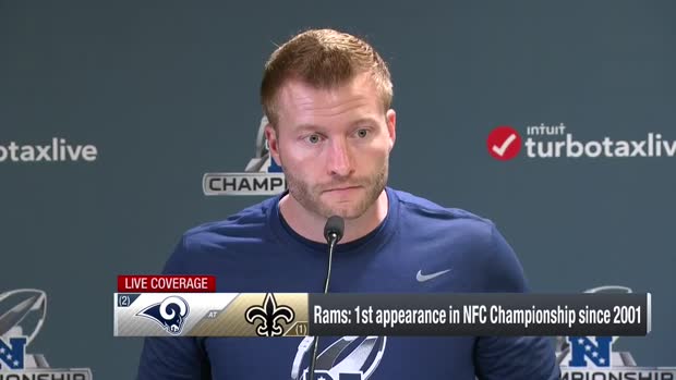 Los Angeles Rams head coach Sean McVay addresses the media ahead of first NFC Championship appearance Los Angeles Rams head coach Sean McVay addresses the media ahead of first NFC Championship appearance