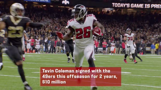 MJ Acosta: San Francisco 49ers running back Tevin Coleman feels '100% confident and comfortable' re-joining Kyle Shanahan's offense MJ Acosta: San Francisco 49ers running back Tevin Coleman feels '100% confident and comfortable' re-joining Kyle Shanahan's offense