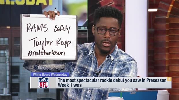 Nate Burleson: Los Angeles Rams rookie safety Taylor Rapp could be 'one of the next young superstars' at the safety position Nate Burleson: Los Angeles Rams rookie safety Taylor Rapp could be 'one of the next young superstars' at the safety position