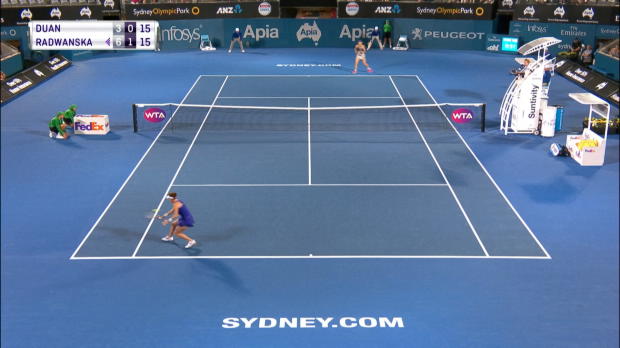  : WTA - Sydney - Le superbe revers slic de Radwanska