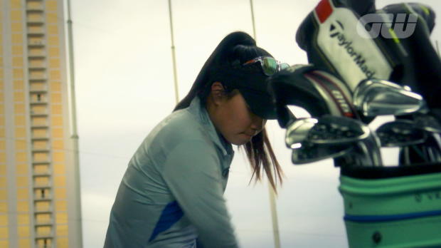 Danielle Kang at Top Golf Las Vegas: 150 yard shots