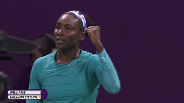 : WTA - Doha - V. Williams rsiste  la tempte Strycova