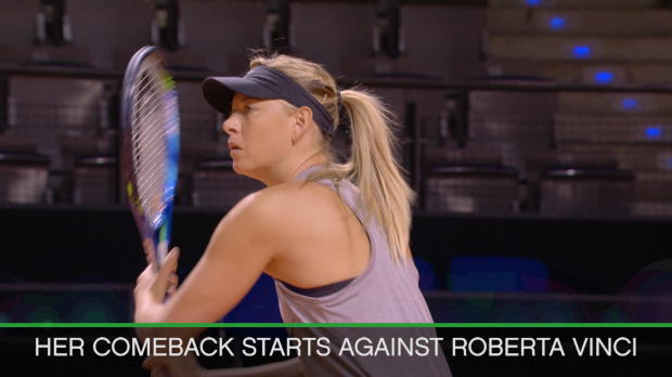 Sharapova returns to the court in Stuttgart