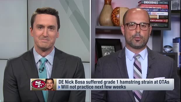 Mike Garafolo: 'Strong possibility' San Francisco 49ers keep defensive end Nick Bosa out until training camp Mike Garafolo: 'Strong possibility' San Francisco 49ers keep defensive end Nick Bosa out until training camp