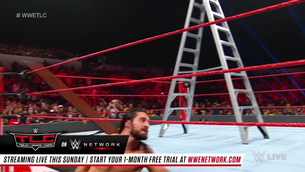 Seth Rollins vs. Baron Corbin - Intercontinental Championship Tables, Ladders & Chairs Match: Raw, Dec. 10, 2018 Seth Rollins vs. Baron Corbin - Intercontinental Championship Tables, Ladders & Chairs Match: Raw, Dec. 10, 2018