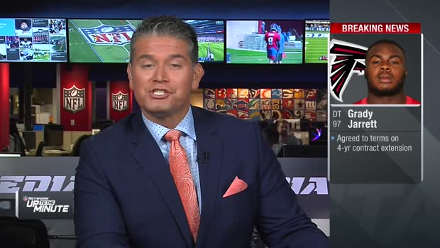 Atlanta Falcons agree to four-year, $68 million contract extension with defensive tackle Grady Jarrett Atlanta Falcons agree to four-year, $68 million contract extension with defensive tackle Grady Jarrett