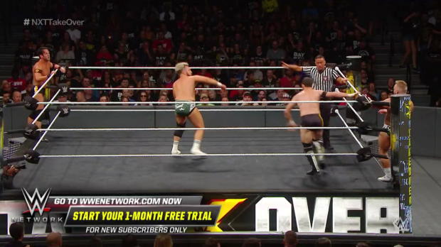 Tyler Bate's amazing show of strength takes out Undisputed ERA: NXT TakeOver: Brooklyn IV (WWE Network Exclusive) Tyler Bate's amazing show of strength takes out Undisputed ERA: NXT TakeOver: Brooklyn IV (WWE Network Exclusive)