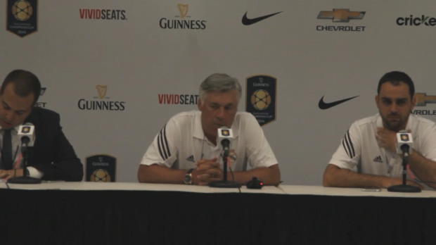 Foot : IC Cup - Real Madrid, Ancelotti positive malgré la défaite