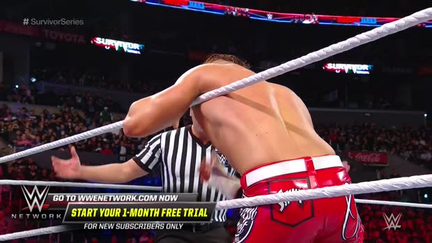 Buddy Murphy soars over the top rope in Cruiserweight Title clash: Survivor Series 2018 (WWE Network Exclusive) Buddy Murphy soars over the top rope in Cruiserweight Title clash: Survivor Series 2018 (WWE Network Exclusive)