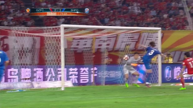 Comical own goal pulls Guangzhou level