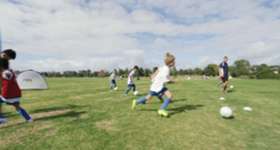 Westfield Matildas and W-League star Steph Catley maps out a training session in the NAB Skills Series.
