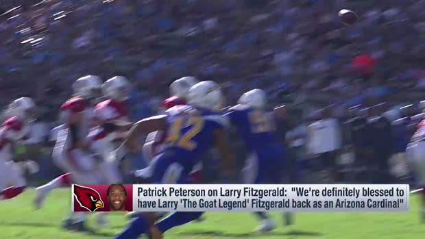 Arizona Cardinals cornerback Patrick Peterson: We're blessed to have wide receiver Larry 'the GOAT legend' Fitzgerald back for 2019 Arizona Cardinals cornerback Patrick Peterson: We're blessed to have wide receiver Larry 'the GOAT legend' Fitzgerald back for 2019