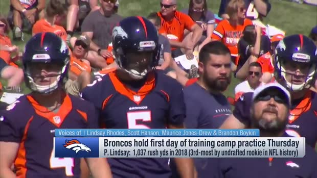 First look: Denver Broncos quarterback Joe Flacco, running back Phillip Lindsay take field at Broncos' training camp First look: Denver Broncos quarterback Joe Flacco, running back Phillip Lindsay take field at Broncos' training camp