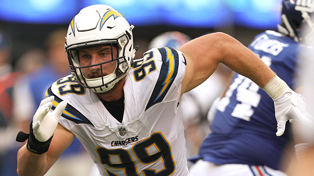 NFL Network Insider Ian Rapoport: Los Angeles Chargers defensive end Joey Bosa expected to make season debut vs. Denver Broncos NFL Network Insider Ian Rapoport: Los Angeles Chargers defensive end Joey Bosa expected to make season debut vs. Denver Broncos