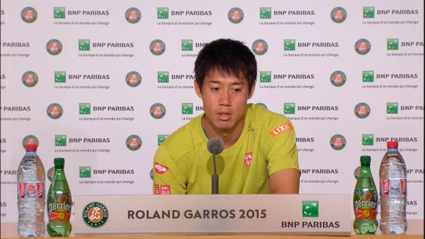  : NEWS - Roland-Garros - Nishikori - 'La foule ne me gne pas''