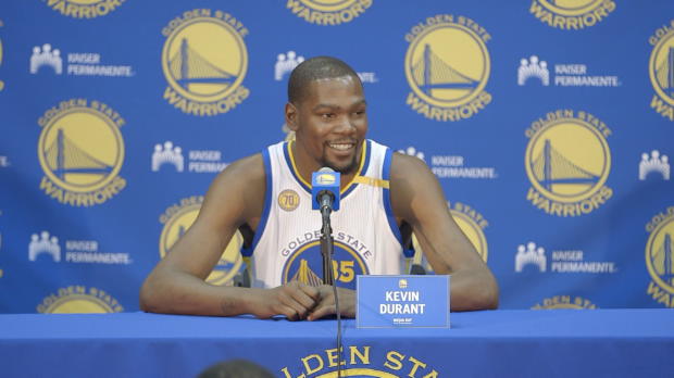 Durant excited by Golden State challenge