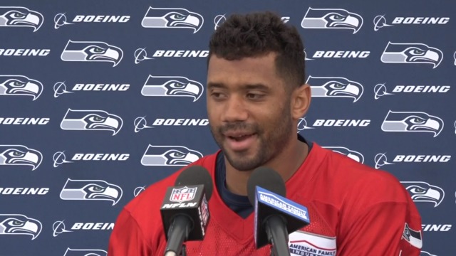Seattle Seahawks quarterback Russell Wilson: We've had consistent O-line in practice for first time since Super Bowl year Seattle Seahawks quarterback Russell Wilson: We've had consistent O-line in practice for first time since Super Bowl year
