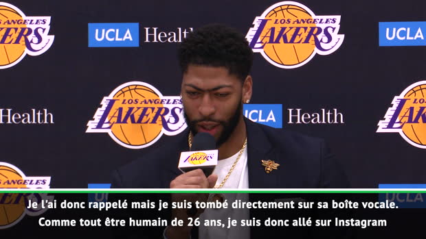 Basket : NBA - Davis explique comment il a appris son transfert sur Instagram !