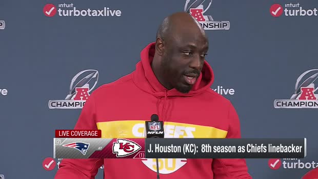 Kansas City Chiefs linebacker Justin Houston addresses the media ahead of first AFC Championship appearance Kansas City Chiefs linebacker Justin Houston addresses the media ahead of first AFC Championship appearance