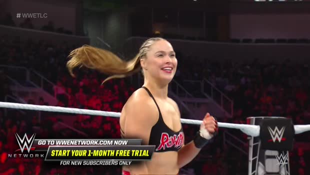 Nia Jax uses raw power to counter Ronda Rousey's fast-paced offense: WWE TLC 2018 (WWE Network Exclusive) Nia Jax uses raw power to counter Ronda Rousey's fast-paced offense: WWE TLC 2018 (WWE Network Exclusive)