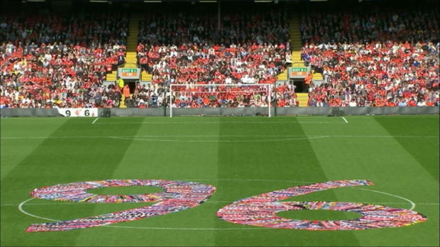 Foot : P.League - Liverpool rend hommage aux victimes d'Hillsborough
