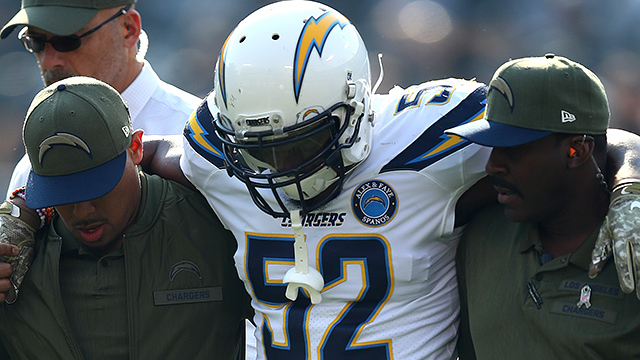 NFL Network Insider Ian Rapoport: Los Angeles Chargers linebacker Denzel Perryman's recovery time is 3-4 months NFL Network Insider Ian Rapoport: Los Angeles Chargers linebacker Denzel Perryman's recovery time is 3-4 months