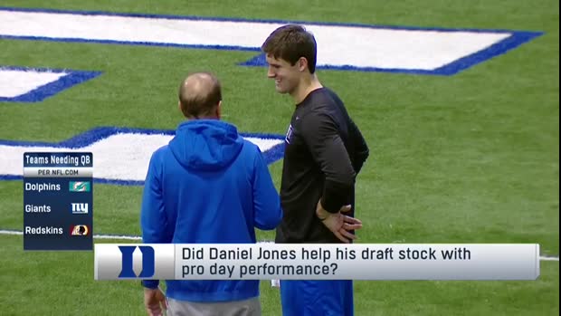 NFL Network's Daniel Jeremiah: 'I'd be very surprised' if Duke Blue Devils quarterback Daniel Jones isn't a first-round pick in 2019 NFL Draft NFL Network's Daniel Jeremiah: 'I'd be very surprised' if Duke Blue Devils quarterback Daniel Jones isn't a first-round pick in 2019 NFL Draft
