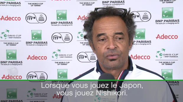  : NEWS - Coupe Davis - Noah - 'C?est mieux de battre le Japon avec Nishikori'